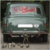 Just Married Wedding Car Sticker Film Wall Sticker Decoration (Red,