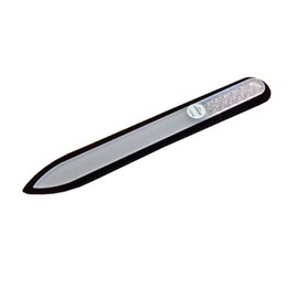 Brajek PK01 Glass Nail File, 5.5 inches (140 mm), Double Sided Type, Bohemia Cut
