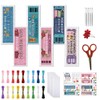 FREEBLOSS 6 Pieces Cross Stitch Bookmark Set for Beginners Book