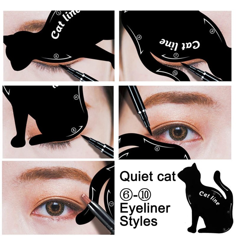 IDDFEVE 4 Pcs Eyeliner Stencils for Cat Eye Winged and