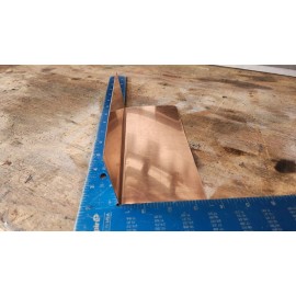 Unknown Copper Step Flashing - 3.5" x2.5"x9" For Roofs, Chimneys, Walls, Craft Projects
