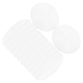 KONTONTY 100pcs Round Plastic Mesh Sheets Woven Wire Mesh DIY Craft Bag Making Coaster Stitches