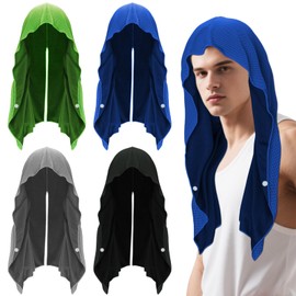Sdfvsdg 4 Pack Cooling Hoodie Towels Cooling Towels for Neck and Face Quick Drying Sweat Towel Wraps Cooling Head Neck Wraps Sun Protection for Hot Summer Weather Sport Workout