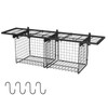 1x4ft Heavy Duty Garage Wall Shelving with 2 Wire Baskets,