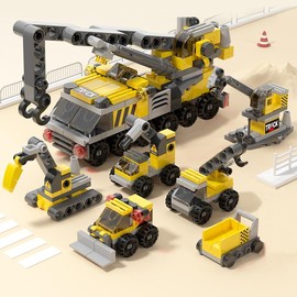 Christmas Building Blocks for Kids - 2025 Christmas 12 Days Countdown Calendar Gift Box - STEM Toy Christmas Gifts - For Ages 10+:_Engineering vehicles