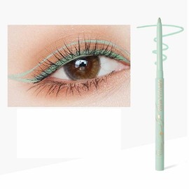 Waterproof Eyeliner Pencil | Twistable Soft & Smudge-Proof Makeup Pen | Long-Lasting Creamy Eye Liner for Waterline & Eye Definition | Metallic & Matte Shades for Women - Mint