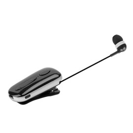 KOMBIUDA 1 Set Wireless Retractable Sports Earbuds Clip Headphone Durable Material Compact Design for Fitness and Outdoor Activities Black