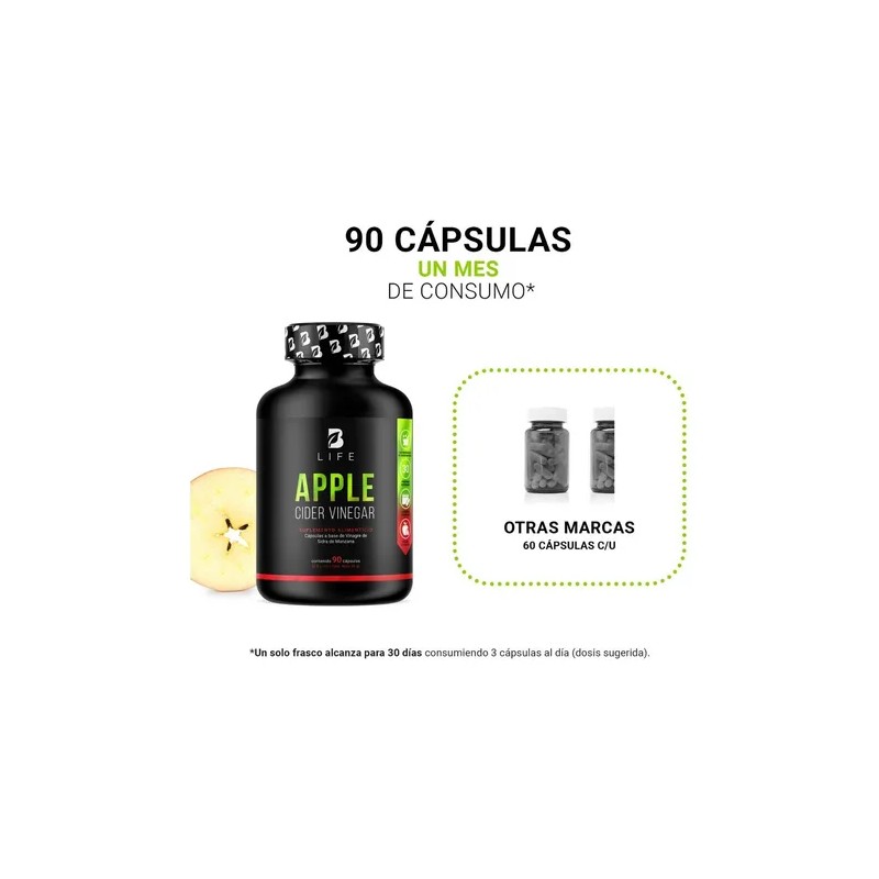 B Life Vinagre De Manzana 90 Cáps 500mg