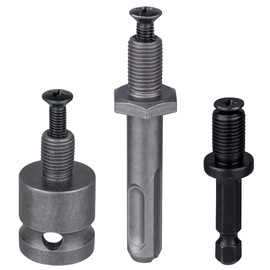 Yakamoz 3pc Drill Chuck Adapter - 3/8-24 UNF Mount Thread, 1/4" Hex Shank for Impact Driver | SDS-Plus Shank for Rotary Hammer Drill | 1/2" Drive Female Adapter for Air Impact Wrench