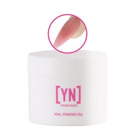 Young Nails Acrylic Cover Powder - Self-Leveling Acrylic Nail Powder, Clear Nude Pink White Acrylic Powder for Nail Extenstion, Professional Grade, Superior Adhesion, Color - Flamingo, 45g