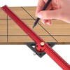 400mm Woodworking Hole Scribing Ruler Aluminum Alloy 360° Rotating Line
