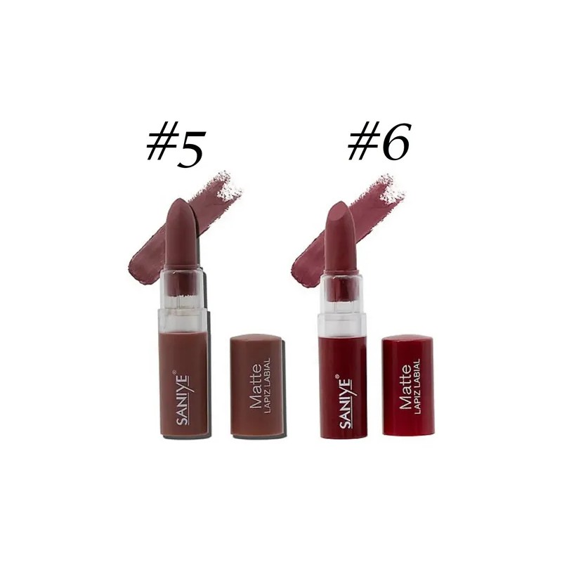 Set De 6 Lapices Labiales Efecto Mate Cobertura Impecable