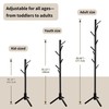 VaeFae Bamboo Coat Rack Stand, Free Standing Hall Tree with
