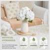 Vicrol 24" White Full Faux Hydrangea Flowers, Real Touch Hydrangeas