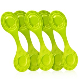 KD-TECH Set of 5 Magnetic Reflectors - Reflective Lapel Magnets for Maximum Visibility - for Backpack, Jacket, Pram and More (Green)