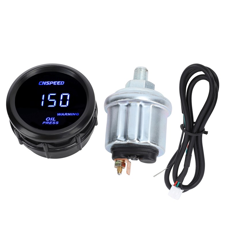 52mm Digital Oil Pressure Gauge Oil Press Meter with Blue