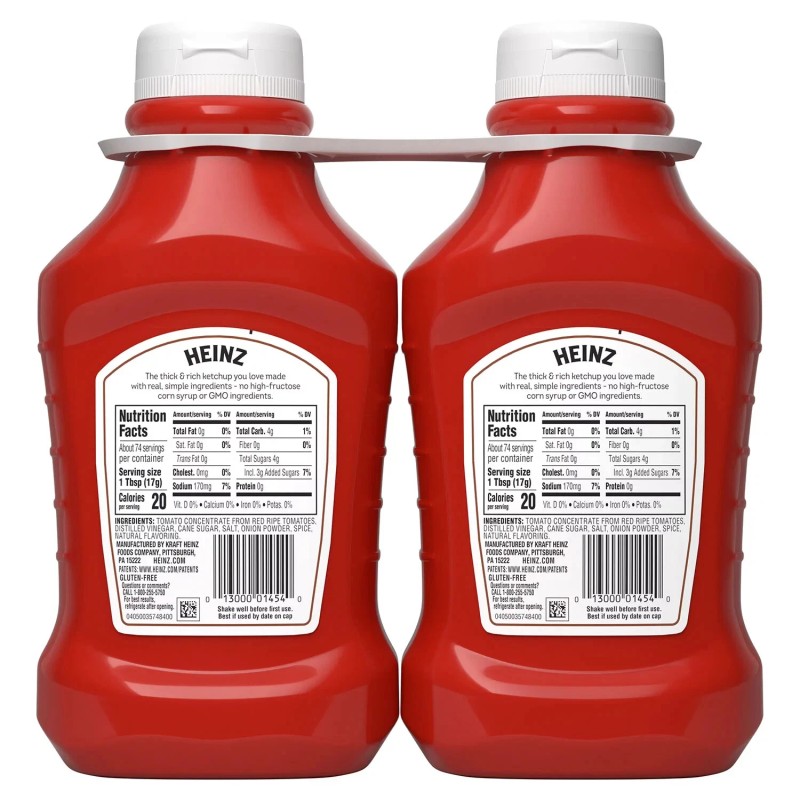 Heinz Simply Tomato Ketchup 44 oz., 2 pk.