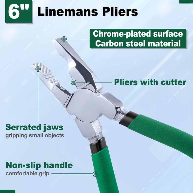 INJOYTEC 6 Inch Pliers Tool Wire Cutting Radio Pliers Wire