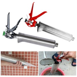 Caulking Guns Cement Caulking Pump Set Grout Gun Cement Caulking Pump Set Stainless Steel Caulk Pointing Grouting Gun Sprayer Applicator Tool (Black)