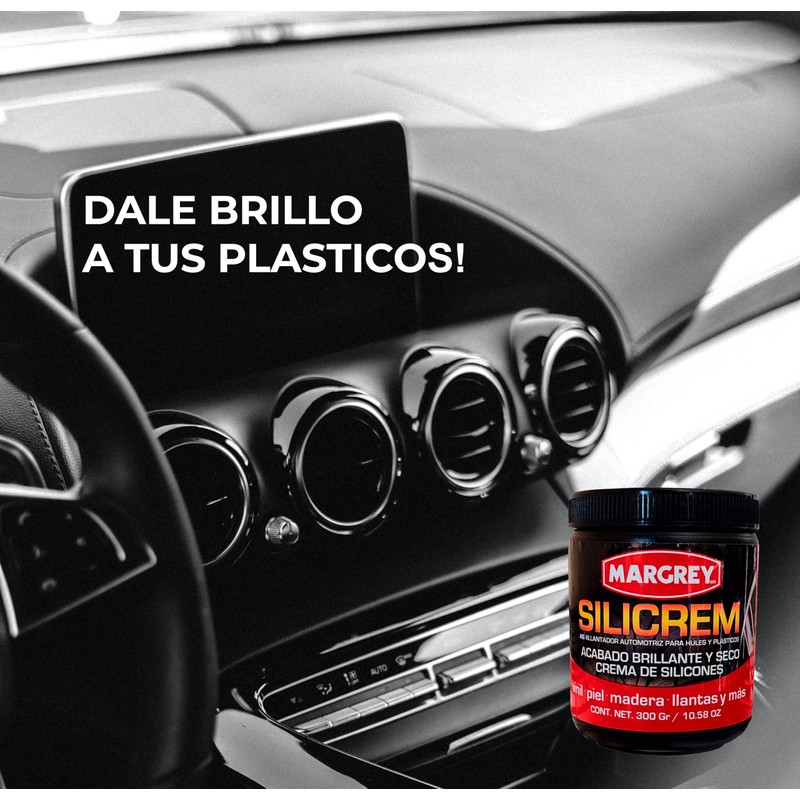 Margrey Abrillantador y Restaurador para Llantas Y Plásticos - Silicrem