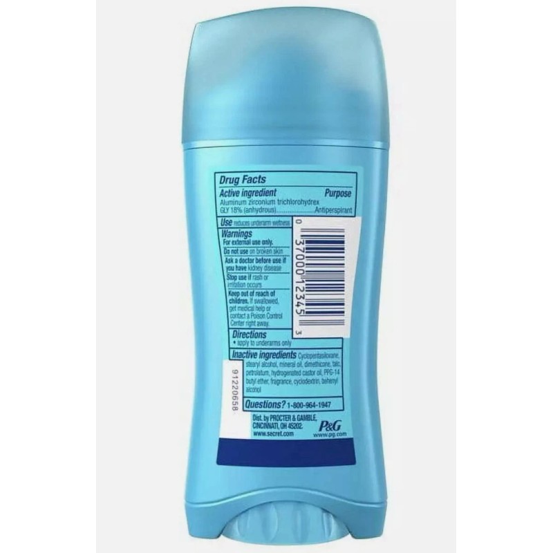 SECRET 24-Hour Antiperspirant Deodorant Stick Solid Shower Fresh 2.6oz (2-Pack)