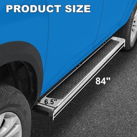 COMNOVA 6.5”Side Steps Running Boards Compatible with 2007-2018 Chevy Silverado/Gmc Sierra 1500(Include 2019 1500 Ld)&2017-2019 2500HD 3500HD. Step Bars Running Boards for Silverado Crew Cab.