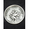 Christopherus, patron saint of travellers [inscription "Komm gut heim"] Diameter