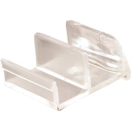 Prime-Line M 6111 Clear Acrylic Shower Door Bottom Guide, Sterling (Single Pack)