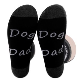 PXTIDY Dog Lover Gifts Dog Dad Socks Dog Father Dad Owner Pet Paw Print Socks Best Dog Dad Ever Gifts(2pairs/set)