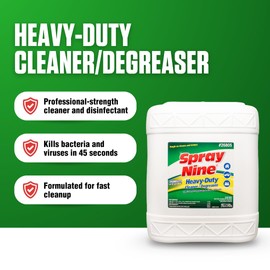 Spray Nine 26805 Heavy Duty Cleaner, Degreaser & Disinfectant for Home, Yard Equipment, Automotive & More - Refill for Spray Bottle 5 Gallon Pail (Pack of 1)