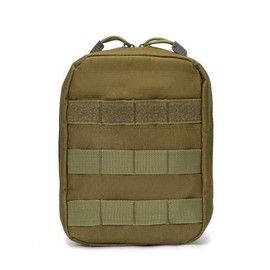 Jipemtra Tactical First Aid Bag MOLLE EMT IFAK Pouch Trauma First Aid Responder Medical Emergency Utility Bag Military Tactical Pouch Small Army Pouch for Outdoor Hiking Camping (Green)