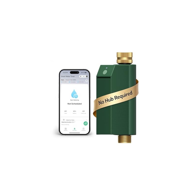 Smart WiFi Water Timer for Garden Hose with Flow Meter