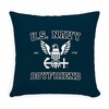 CafePress U.S. Navy Boyfriend White and Blue Square Pillow, Decorative