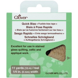 Clover 1/4" Gold Fusible Quick Bias (11yds), Clover