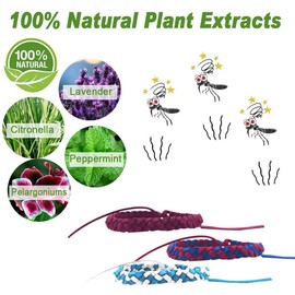 12 Pack Mosquito Repellent Bracelets, Individually Wrapped PU Leather Insect & Bug Repellent Wrist Bands for Kids & Adults Outdoor Camping Fishing Traveling