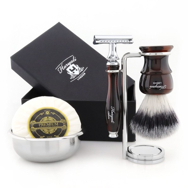 Haryali London 5 Pc Mens Shaving Kit Double Edge Safety