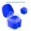 JMU Denture Bath Case, Denture Cup for Soaking Dentures with