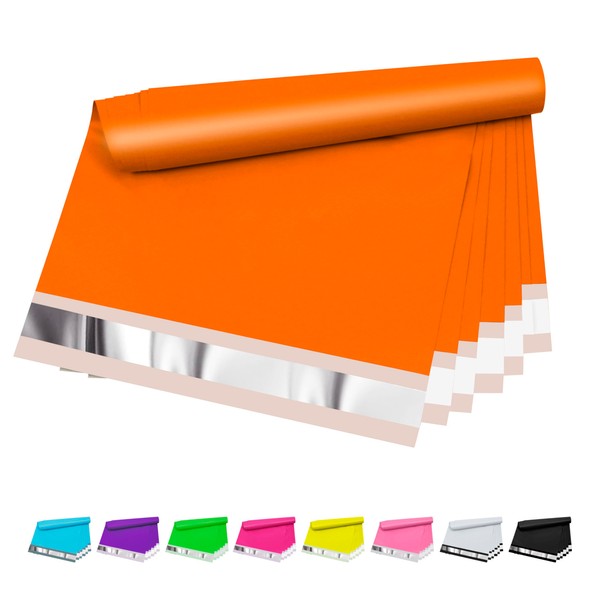 Vapulcio Poly Mailers 9x12 inch 100 Pcs, Orange Plastic Mailing
