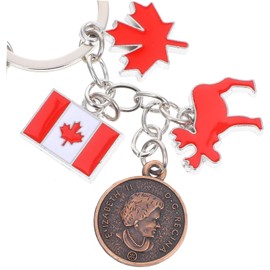 Baluue 3 Piezas Llavero Bandera Nacional Canadiense Llavero Decorativo para Regalar a Familiares y Compañeros