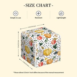 POIUBLE Leather Tissue Box Holder Blue Flowers Tissue Box Cover Square Waterproof Tissue Holder Organizer Modern Napkin Holder for Bedroom Dresser Night Stand Office Desk