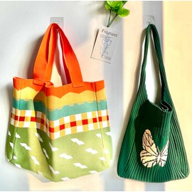 Green Tote,Winter bag, Butterfly,Crochet Tote Bag, Modern crochet bag,Shoulder bag,Gift For Her,Christmas Gift - Color: butterfly