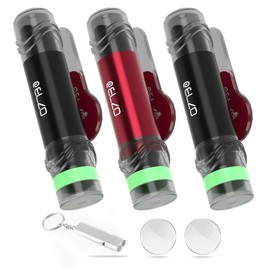 ELZO Pack of 3 2 in 1 Seat Belt Cutter Emergency Hammer, Car Portable Safety Hammer, Spring Grain Emergency Hammer with Test Glass for Practicing, Survival Whistle, Glass Breaker Car Essentials