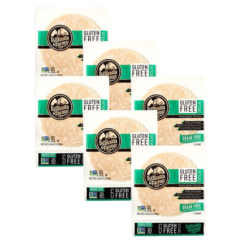 La Tortilla Factory Gluten-Free Cassava Tortilla, 6-Count, 6 Packages