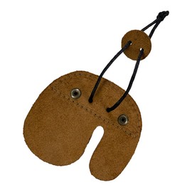 Hide & Drink, pestaña de tiro con arco, protector de protección para arcos recurvos, protector de dedos, equipo de práctica de tiro para deportes y exteriores, piel de grano completo, hecho a mano