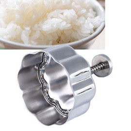 Molde para Hacer Bolas de Arroz, Acero Inoxidable 304, Molde Seguro para Bolas de Arroz que Ahorra Tiempo para Alimentos Complementarios para Bebés (flor)