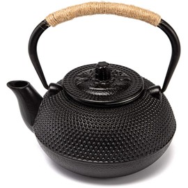 suyika Japanese Tetsubin Cast Iron Teapot Tea Kettle pot with Stainless Steel Infuser for Stovetop Safe Coated with Enameled Interior 30 oz/900 ml