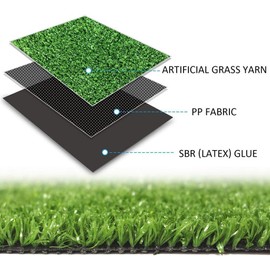 Petgrow Synthetic Artificial Grass Turf 5FTX8FT for Indoor Outdoor Dog Synthetic Grass Mat, Party Wedding Christmas Balcony Garden Astro Turf Rug,Drainage Holes Faux Fake Grass Rug Carpet for Pets