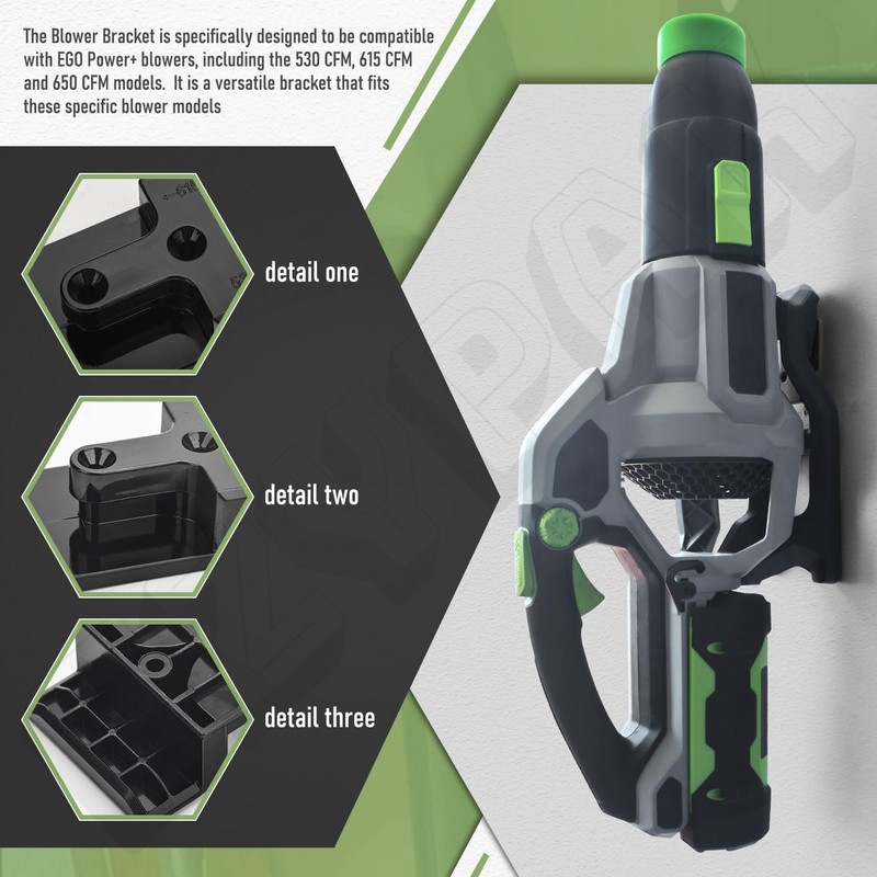 Leaf Blower Wall Mount Bracket with Battery Holders for EGO