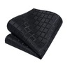 Enlision Tie Men Black Ties and Pocket Square Set Plaid