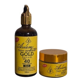 Asiane Super White Gold Serum And Strong Glutathione Gold Face Cream Spf 40